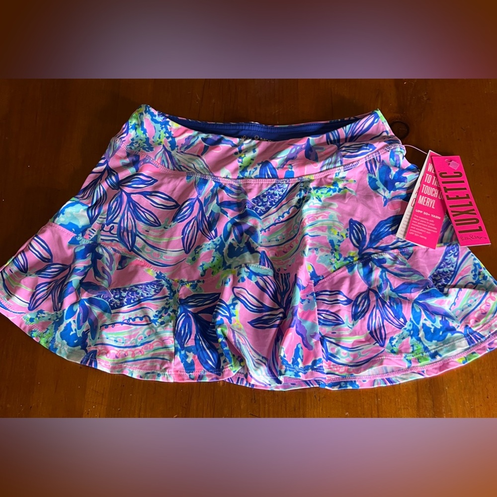 NWT Lilly Pulitzer UPF 50+ Luxletic Corrine Skort Lilac Rose Sz XXS (Juniors 00)
